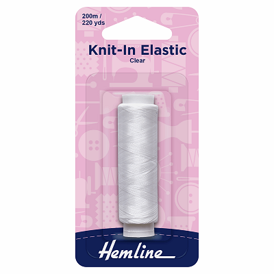 H639 Knit-In Elastic: 200m: Clear